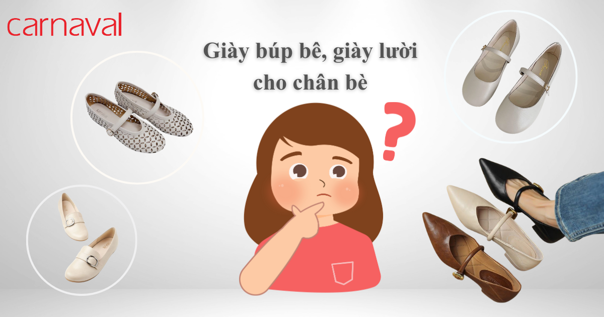 Giày búp bê, giày lười cho chân bè