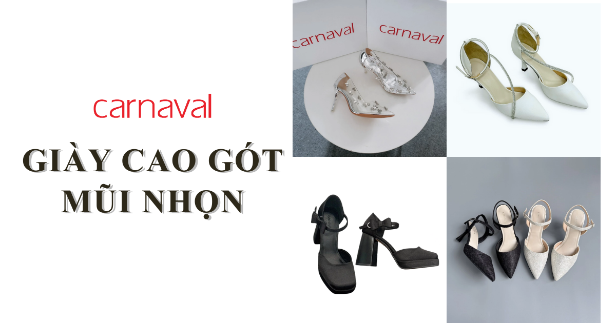Giày cao gót mũi kín_ gót vuông
