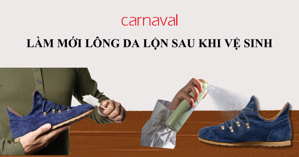 Làm mới lông da lộn sau khi vệ sinh