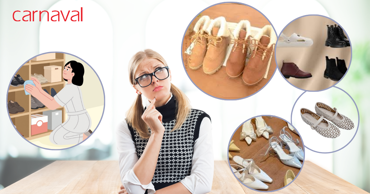 Phân loại và bảo quản giày dép theo tần suất sử dụng và mùa