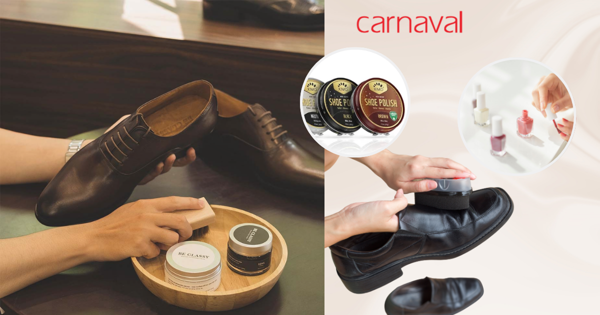 Phục hồi giày da bằng xi đánh giày và sơn móng tay