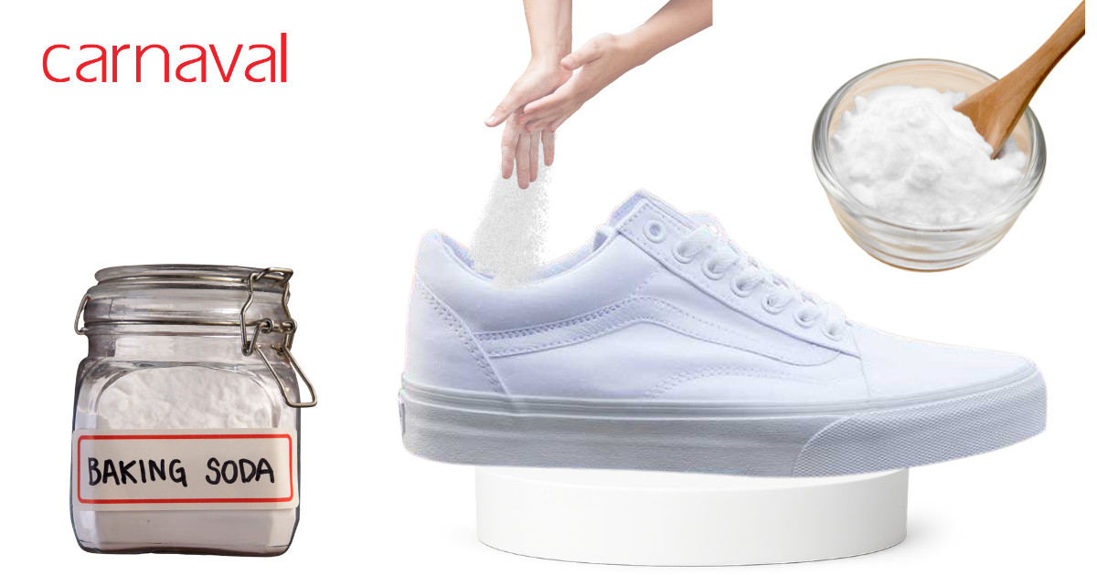 Rắc bột Baking Soda vào bên trong giày