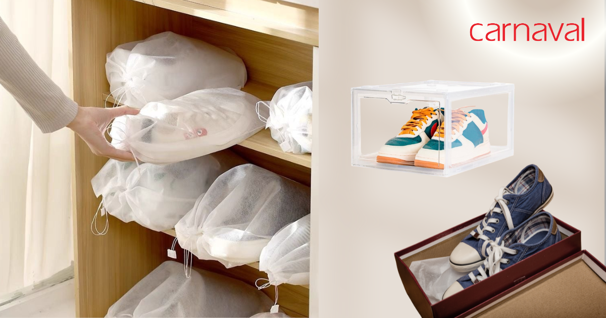 Sử dụng hộp, túi đựng để bảo quản giày