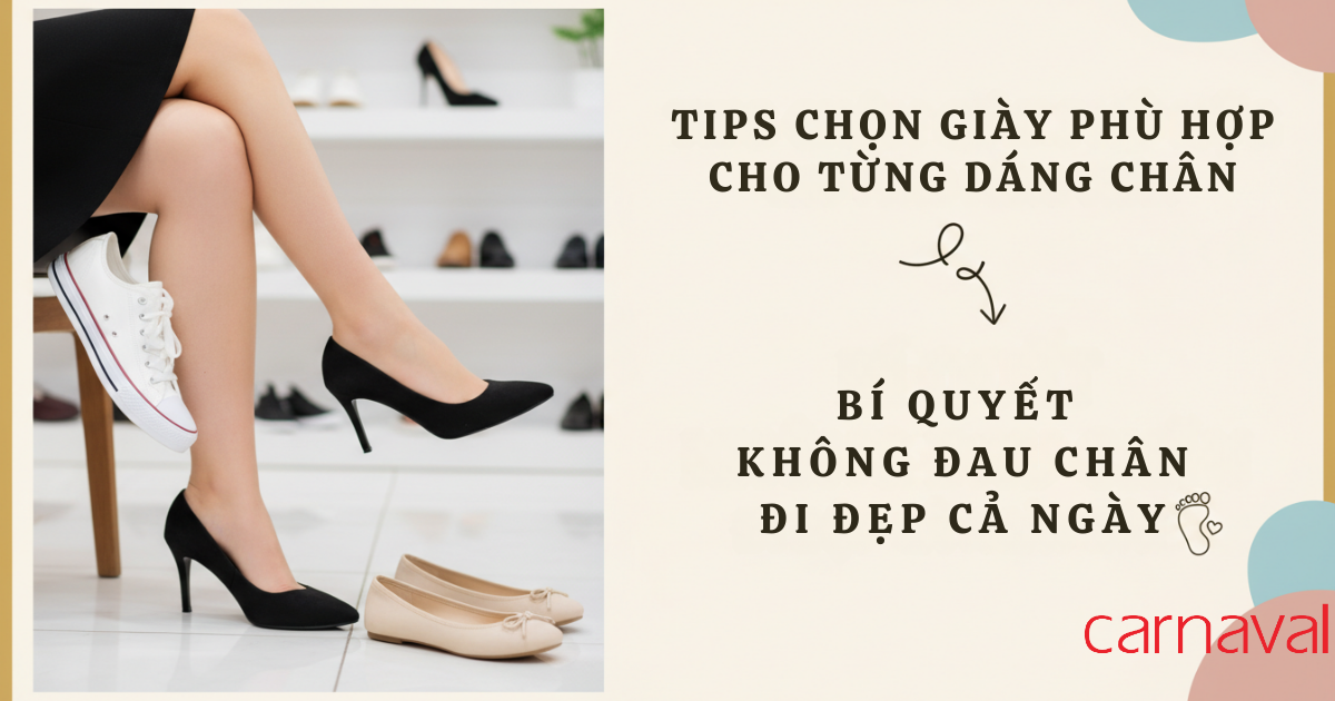 tips chọn giày phù hợp cho từng dáng chân