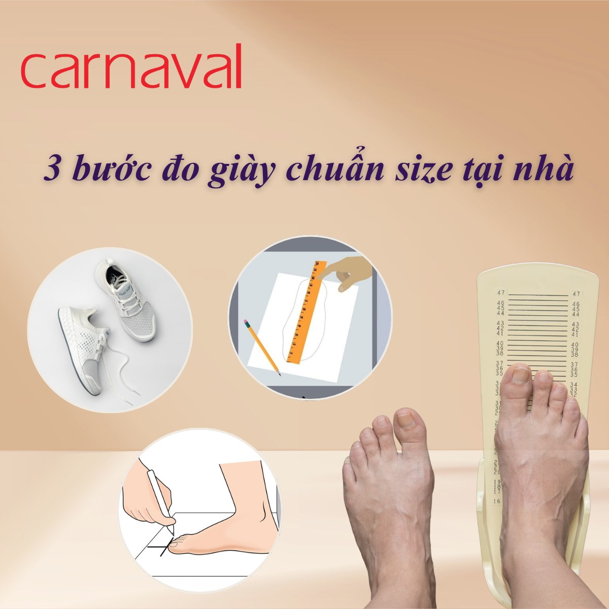 Hướng dẫn cách đo size giày chuẩn khi mua hàng online - 3 bước đơn giản và hiệu quả!