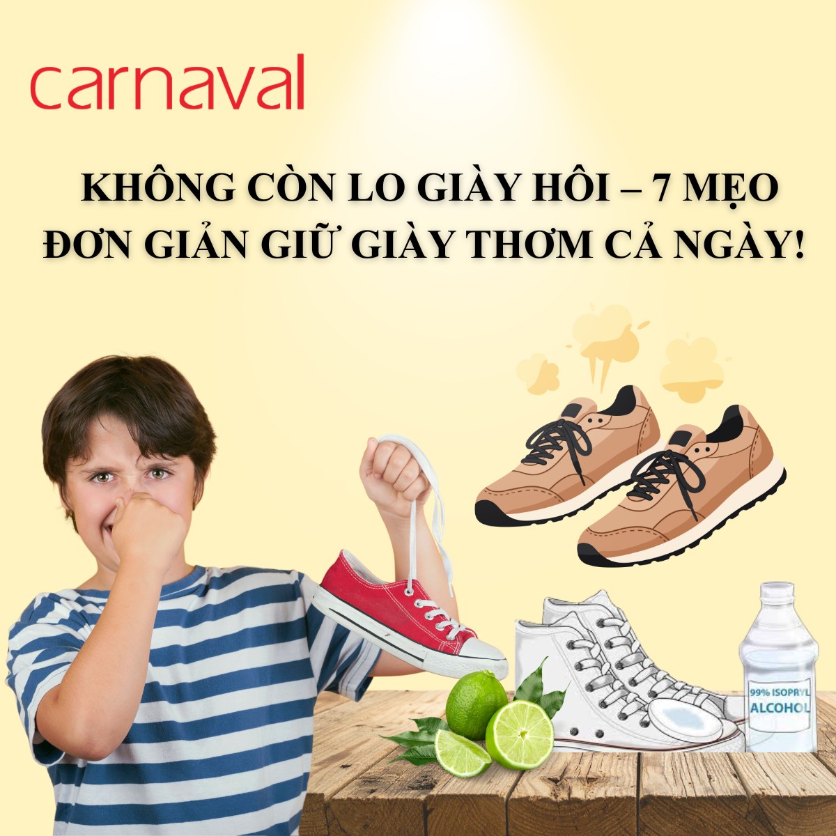 Không còn lo mùi hôi giày – 7 Mẹo đơn giản giữ giày thơm cả ngày!
