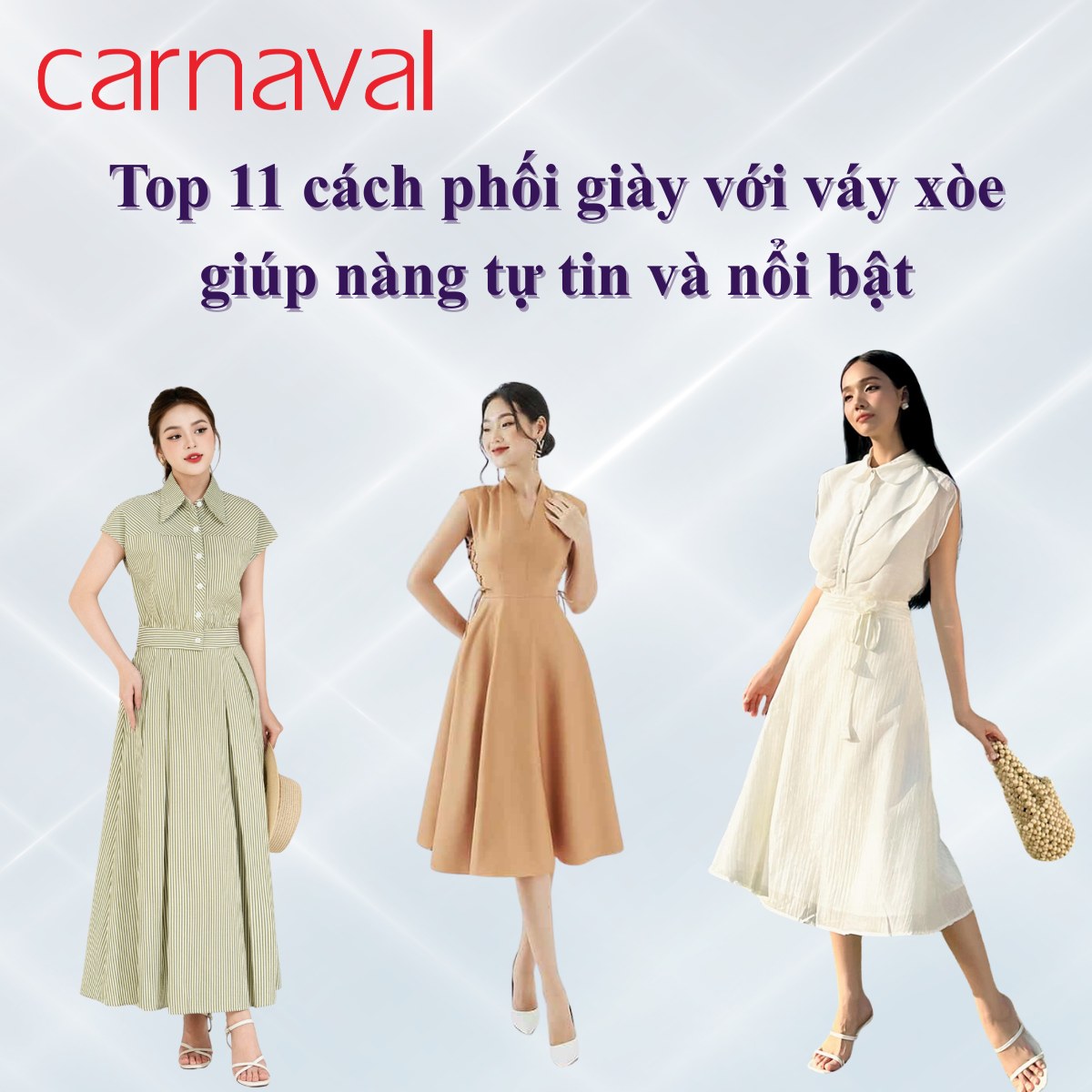 Top 11 cách phối giày với váy xòe giúp nàng tự tin và nổi bật