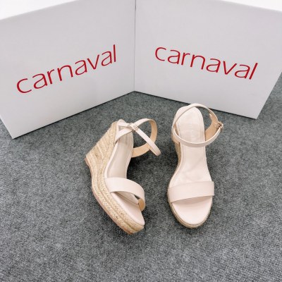 Dép xuồng đế cói quai ngang Carnaval cao 11 phân siêu xinh - Siêu cao - VS15 - ảnh 3