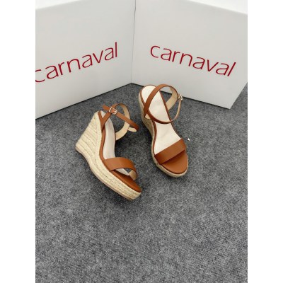 Dép xuồng đế cói quai ngang Carnaval cao 11 phân siêu xinh - Siêu cao - VS15 - ảnh 5
