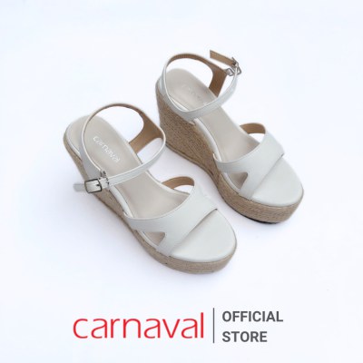 Giày Cao Gót Đế Xuồng Bọc Cói Carnaval Quai Ngang Cao 11cm Thanh Lịch, Sang Trọng - VS121 - ảnh 2