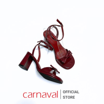 Sandal Cao Gót Nữ Quai Đính Nơ Carnaval Sang Trọng - Gót Đế Vuông 8cm Phối Đồ Cực Xinh - VS136 - ảnh 7