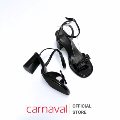 Sandal Cao Gót Nữ Quai Đính Nơ Carnaval Sang Trọng - Gót Đế Vuông 8cm Phối Đồ Cực Xinh - VS136 - ảnh 3