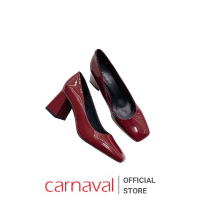 Giày Cao Gót Mũi Vuông Carnaval Sang Trọng 7 Phân Da Bóng Cao Cấp - VS67 - ảnh 3