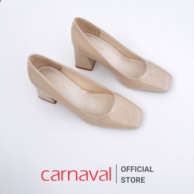 Giày Cao Gót Mũi Vuông Carnaval Sang Trọng 7 Phân Da Bóng Cao Cấp - VS67 - ảnh 8