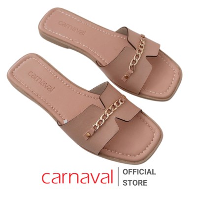 Dép Nữ Quai Ngang Gắn Xích Carnaval Thời Trang Trẻ Trung Phong Cách Hiện Đại -VS49 - ảnh 3
