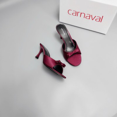 Dép Cao Gót Nữ Carnaval Gót Cao 7cm - 9cm Siêu Tôn Dáng Quai Ngang Trang Trí Nơ Siêu Xinh - VS91 - ảnh 8