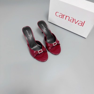 Dép Cao Gót Nữ Carnaval Gót Cao 7cm - 9cm Siêu Tôn Dáng Thiết Kế Đính Nơ và Đá Pha Lê - VS114 - ảnh 2