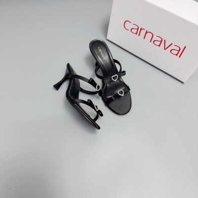 Dép Cao Gót 7cm - 9cm Carnaval Kiểu Dáng Sang Trọng, Gắn Trái Tim Lấp Lánh - VS113 - ảnh 3
