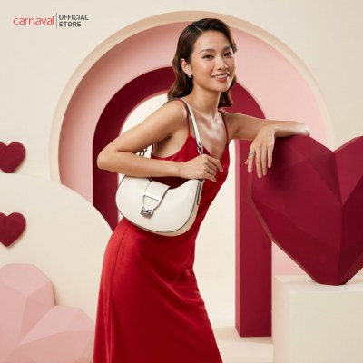 Túi Xách Nữ Carnaval Đeo Vai Bán Nguyệt Khóa Kim Loại, Shoulder Bag Thanh Lịch Cao Cấp - T02 - ảnh 4