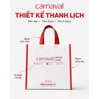 [Khuyến Mãi] Túi Vải Không Dệt Carnaval Siêu Xinh - Túi Đựng Thân Thiện Môi Trường, Đa Năng, Bền Đẹp - ảnh 2