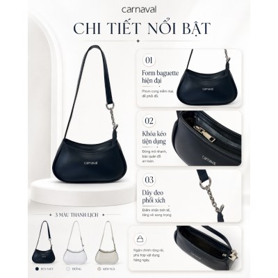 Túi Đeo Vai Nữ Thời Trang Cao Cấp Carnaval - Baguette Bag - ảnh 3