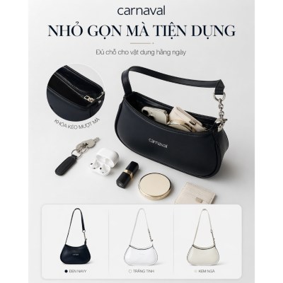 Túi Đeo Vai Nữ Thời Trang Cao Cấp Carnaval - Baguette Bag - ảnh 4