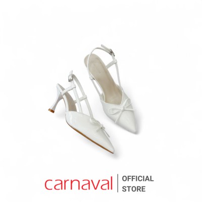Giày Cao Gót Quai Hậu Nữ Carnaval Mũi Nhọn Da Bóng Cao 7cm Sang Trọng Đi Làm, Đi Chơi - VS181 - ảnh 8
