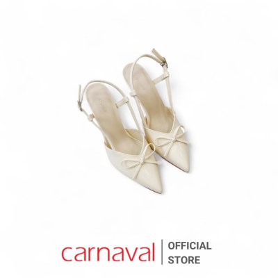 Giày Cao Gót Quai Hậu Nữ Carnaval Mũi Nhọn Da Bóng Cao 7cm Sang Trọng Đi Làm, Đi Chơi - VS181 - ảnh 5