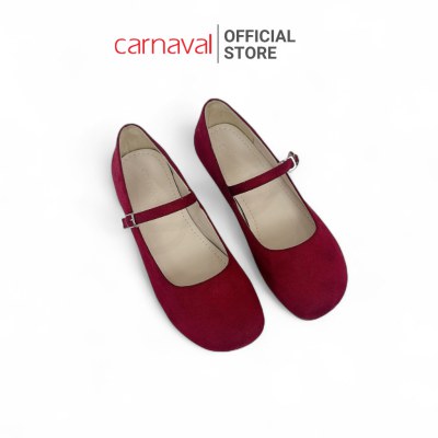 Giày Búp Bê Nữ Carnaval – Da Lộn Quai Ngang Nữ Tính, Êm Nhẹ - VS190 - ảnh 4