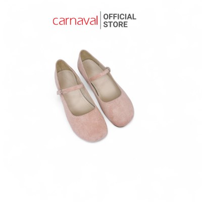 Giày Búp Bê Nữ Carnaval – Da Lộn Quai Ngang Nữ Tính, Êm Nhẹ - VS190 - ảnh 2
