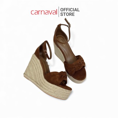 Sandal Nữ Carnaval Đế Xuồng Cao 11cm Thiết Kế Nơ Nữ Tính, Êm Chân, Đi Chơi, Đi Biển, Du Lịch - VS194 - ảnh 5