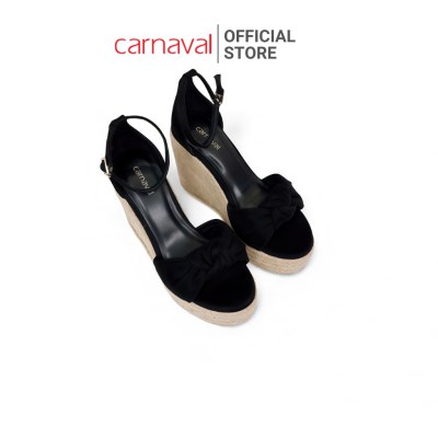 Sandal Nữ Carnaval Đế Xuồng Cao 11cm Thiết Kế Nơ Nữ Tính, Êm Chân, Đi Chơi, Đi Biển, Du Lịch - VS194 - ảnh 6