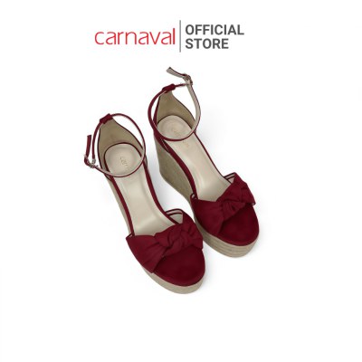 Sandal Nữ Carnaval Đế Xuồng Cao 11cm Thiết Kế Nơ Nữ Tính, Êm Chân, Đi Chơi, Đi Biển, Du Lịch - VS194 - ảnh 2
