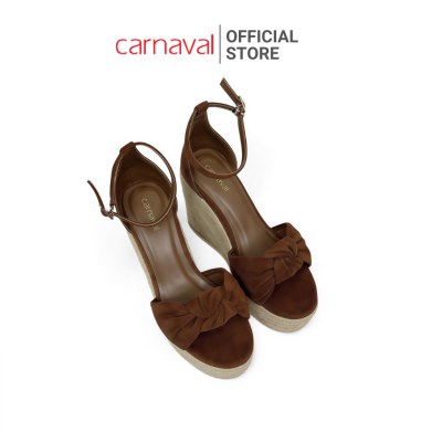 Sandal Nữ Carnaval Đế Xuồng Cao 11cm Thiết Kế Nơ Nữ Tính, Êm Chân, Đi Chơi, Đi Biển, Du Lịch - VS194 - ảnh 4