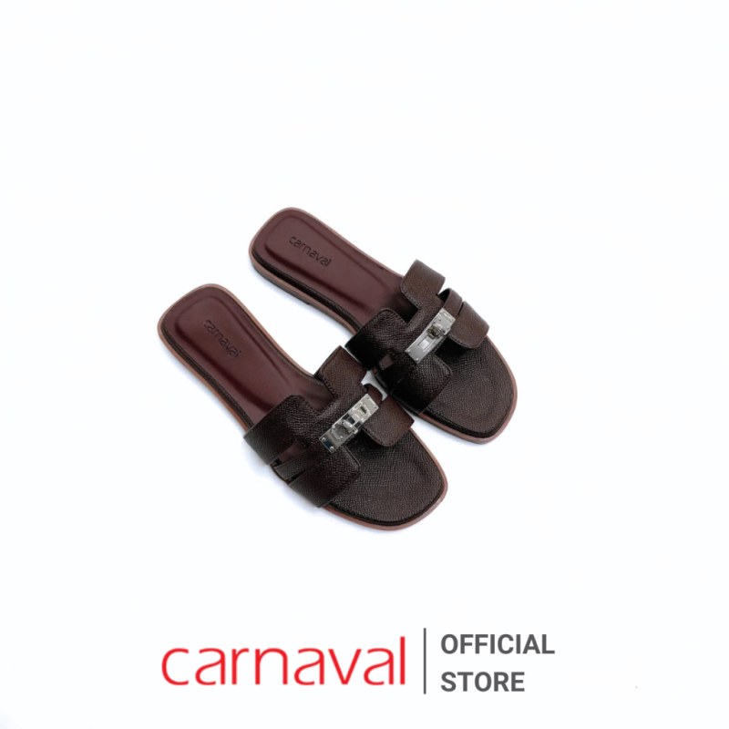 Dép Quai Ngang Nữ Chữ H Cao Cấp Khóa Kim Loại Carnaval Sang Trọng - VS133 — giày/túi nữ chính hãng Carnaval