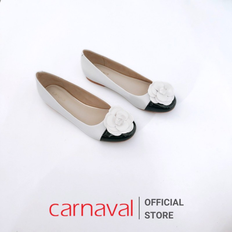 Giày Búp Bê Nữ Đính Hoa Carnaval – Đế Bệt Tinh Tế, Vẻ Đẹp Dịu Dàng và Thanh Lịch - VS47 — giày/túi nữ chính hãng Carnaval