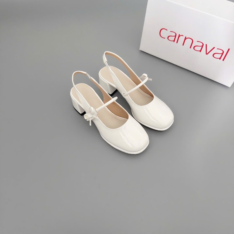Giày Mary Jane Nữ Da Bóng Carnaval Gót Vuông Cao 4cm Phong Cách Tiểu Thư - VS116 — giày/túi nữ chính hãng Carnaval