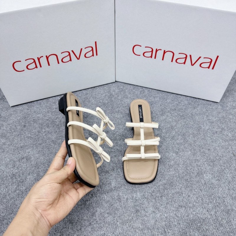 Dép quai rọ nữ đính nơ Carnaval siêu xinh - Thiết kế thời trang, thoải mái - VS12 — giày/túi nữ chính hãng Carnaval