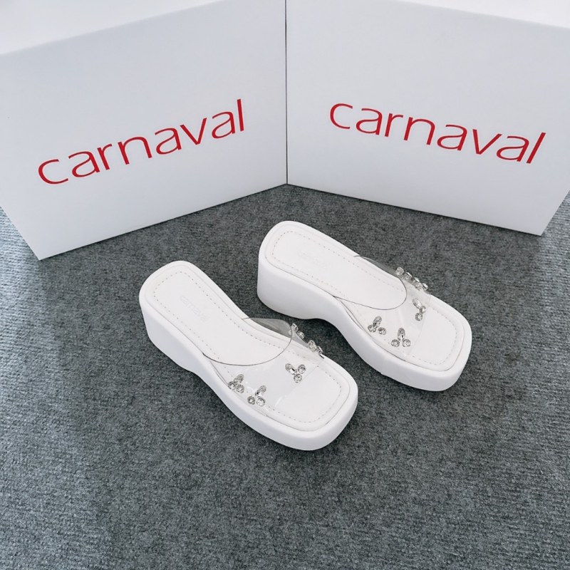Dép Xuồng Quai Mika Đính Đá Lấp Lánh Carnaval Cao 7cm Siêu Xinh, Phong Cách - VS81 — giày/túi nữ chính hãng Carnaval
