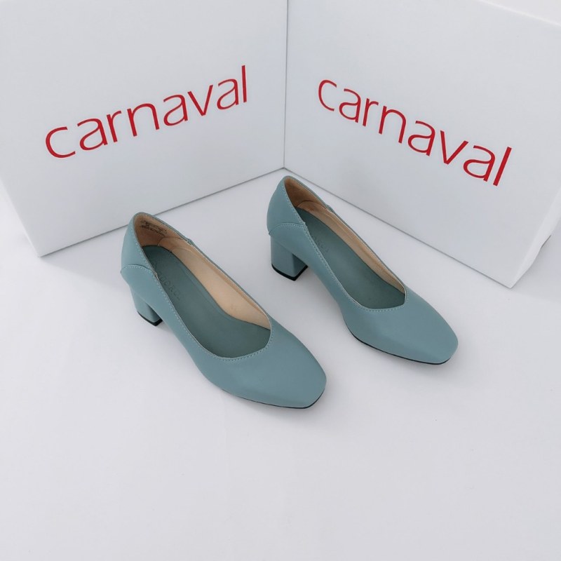 Giày Công Sở Nữ Cao Gót 5 Phân Đế Vuông Carnaval, da mềm mịn cao cấp VS78 — giày/túi nữ chính hãng Carnaval