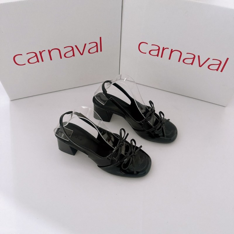 Sandal Nữ Gót Vuông Cao 5cm Đính 2 Nơ Carnaval Siêu Dễ Thương, Siêu Xinh - VS80 — giày/túi nữ chính hãng Carnaval
