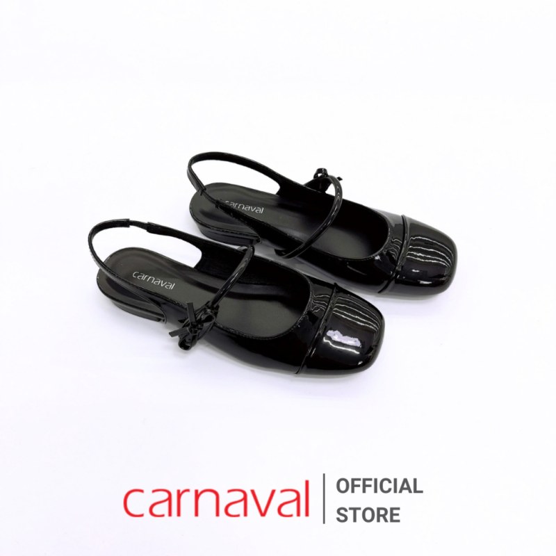 Giày Sục Nữ Quai Hậu Da Bóng Sang Trọng, Mũi Vuông Thời Trang Carnaval, Dễ Phối Đồ - VS122 — giày/túi nữ chính hãng Carnaval