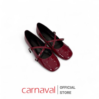 Giày Búp Bê Carnaval Nữ Mũi Vuông Da Bóng 2 Quai Cài Ngang Đế Bệt Kiểu Dáng Mary Jane - VS179 - ảnh 13