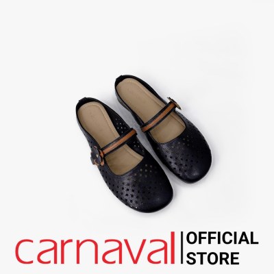 Dép Sục Nữ Carnaval Đục Lỗ Hoa Cài Quai Ngang Đế Bệt Êm Chân - Phong Cách Vintage - VS175 - ảnh 10