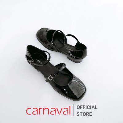 Giày Nữ Đế Bệt Carnaval Cao 2cm Thiết Kế 2 Quai Độc Đáo Hở Giữa Siêu Phong Cách -VS86 - ảnh 5