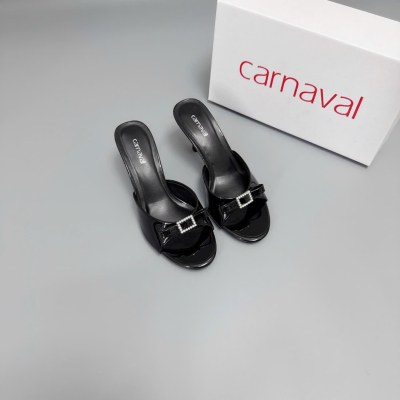 Dép Cao Gót Nữ Carnaval Gót Cao 7cm - 9cm Siêu Tôn Dáng Thiết Kế Đính Nơ và Đá Pha Lê - VS114 - ảnh 9