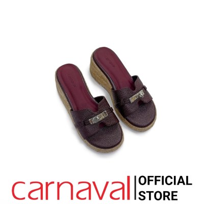 Dép Xuồng Đế Cói Carnaval Cao 7cm Quai Ngang Kèm Phụ Kiện Thời Trang Phong Cách Hàn Quốc - VS169 - ảnh 6