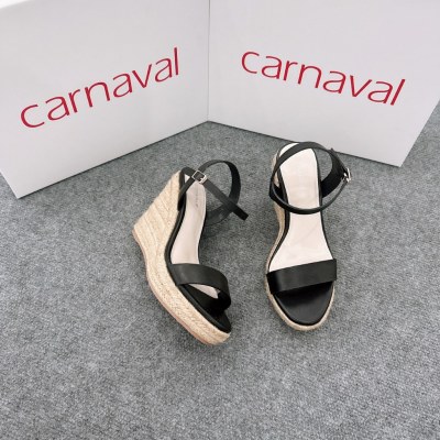 Dép xuồng đế cói quai ngang Carnaval cao 11 phân siêu xinh - Siêu cao - VS15 - ảnh 7
