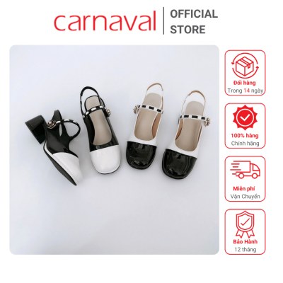 Giày Cao Gót Nữ Dáng Búp Bê Quai Hậu Carnaval Gót Cao 5cm Siêu Xinh, Phong Cách, Siêu Dễ Thương - VS41 - ảnh 1
