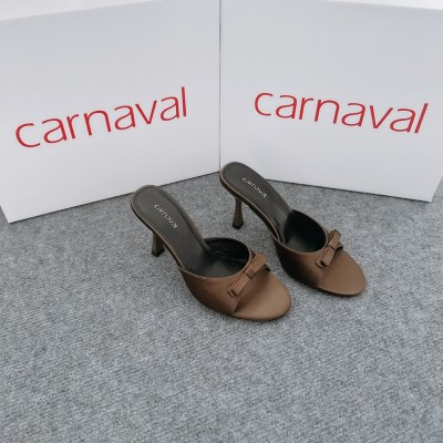 Dép Cao Gót Nữ Carnaval Gót Cao 7cm - 9cm Siêu Tôn Dáng Quai Ngang Trang Trí Nơ Siêu Xinh - VS91 - ảnh 13